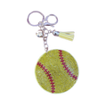 Softball Crystal Keychain